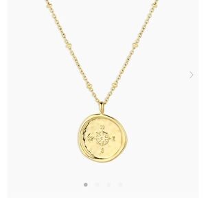 Gorjana Compass Gold Coin Necklace